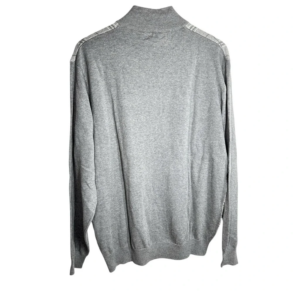 TASSO ELBA MENS SWEATER Size XL‎ GRAY FULL ZIP CARDIGAN